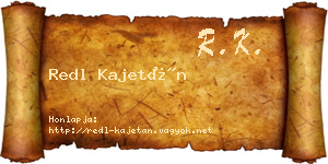 Redl Kajetán névjegykártya